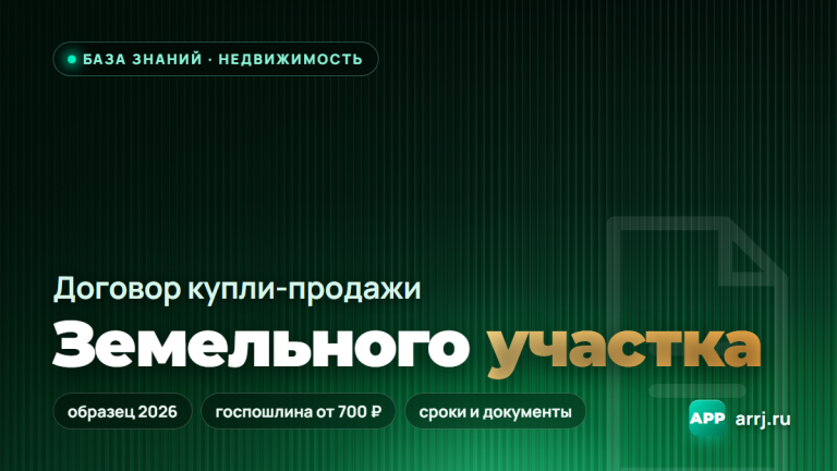 Договор купли-продажи земельного участка — образец 2026